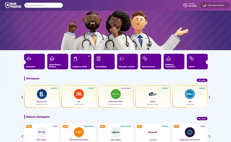 Preview Desktop - Clube Vantagens